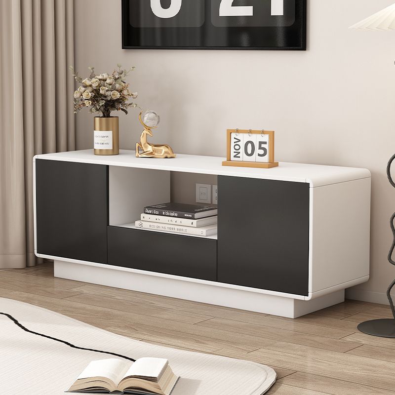 Solid Wood Tv Cabinet, Simple Modern Floor-Standing Cabinet, Rounded Corner Storage Cabinet, Living Room Bedroom Low Cabinet, Hollow Balcony Cabinet