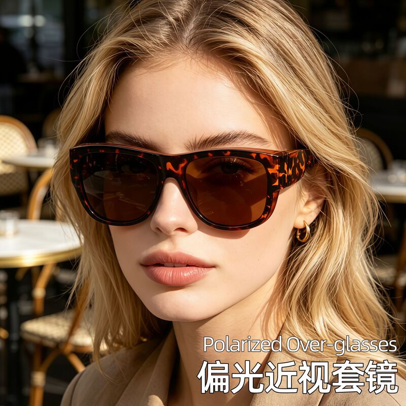 Polarized prescription glasses set for driving, anti-glare sunglasses for stylish women, unisex UV protection sunglasses