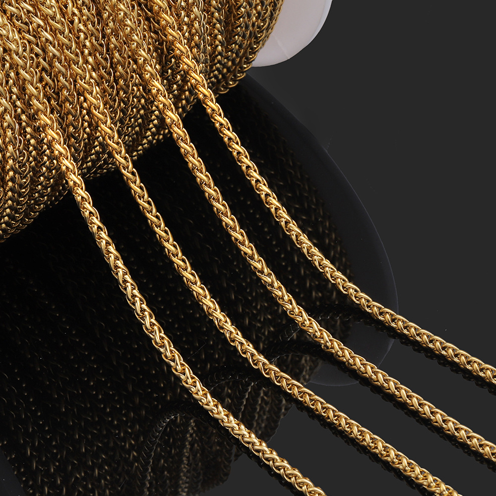 2 Pieces 304 Stainless Steel Solid Color Chain display picture 7