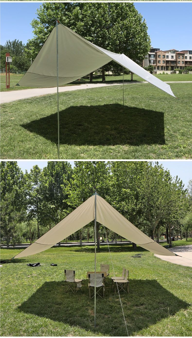 Outdoor canopy tent, thickened sunshade, waterproof, sun-proof, UV-resistant, portable camping butterfly canopy