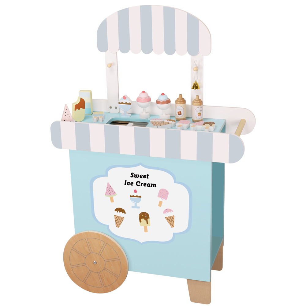 Children's Early Education Play Home American Ice Cream Car Combination Package Boys and Girls Simulation Delicious Snack Popsicle Toy