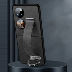 適用華為P50 Pocket手機殼潮酷腕帶指環貼皮套pocket 2掛繩保護套