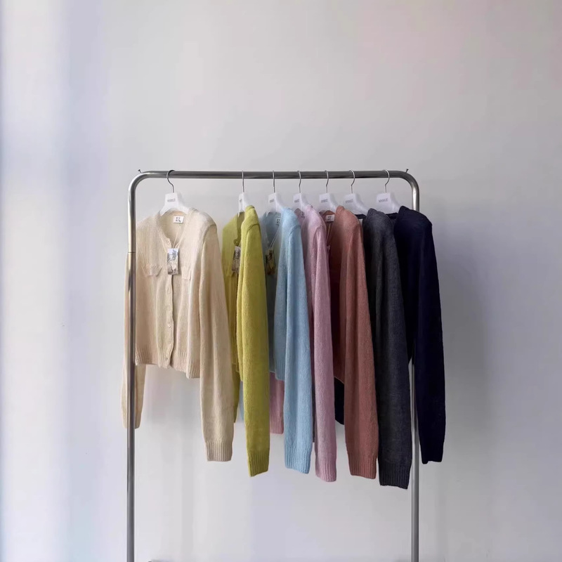 Now Available: Korean Minimuze Style 2026 Early Spring Korean-Style Cardigan Button Knit Sweater Women's Wool Top