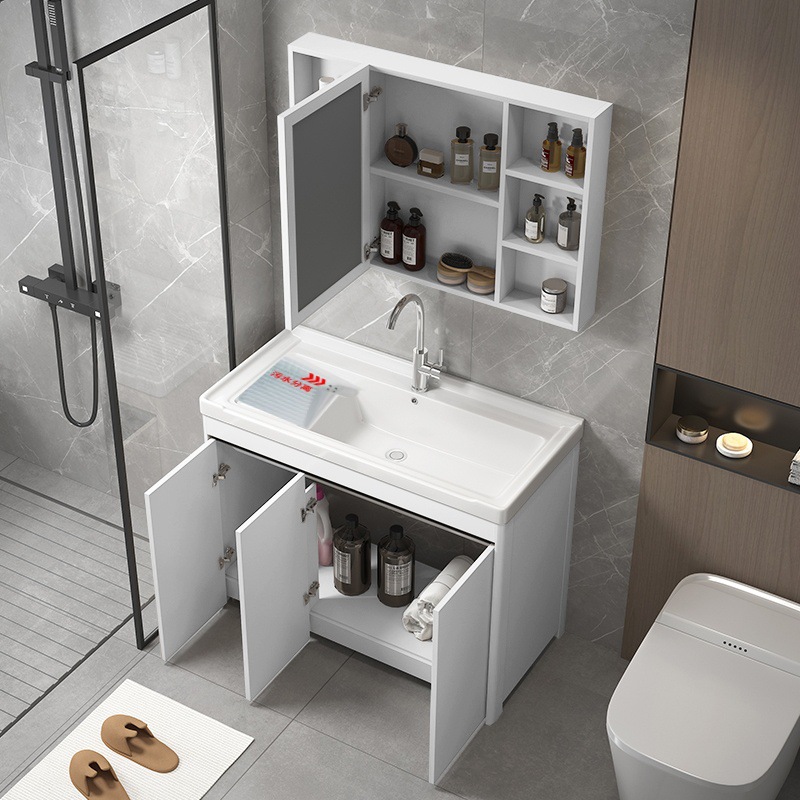 armario de lavandería de panal de aluminio grueso lavabo de cerámica con tablero de fricción lavabo de lavandería tipo piso exterior lavabo de lavandería integral lavabo