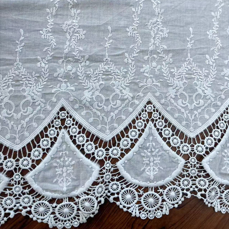 立体刺绣 棉布 现货供应 花布绣 牛奶丝凸起小花朵 日韩服装辅料