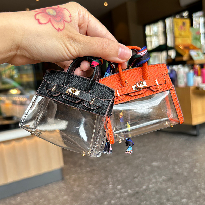 Mini Bag Pendant Transparent Platinum Bag Accessories Pendant Cute Earphone Bag Lipstick Bag Car Key Bag Coin Purse