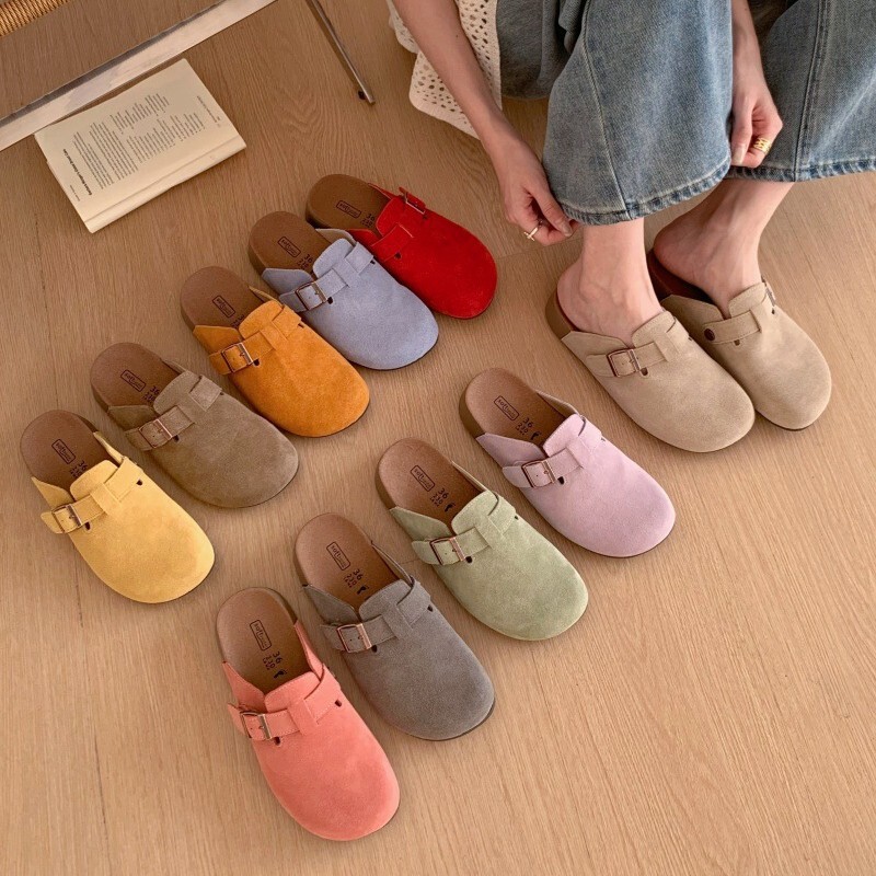 2026 New Thick-Soled Flat Shoes Birkenstock Sandals for Women Casual Shoes Slip-On Sandals for Summer Outdoor Wear