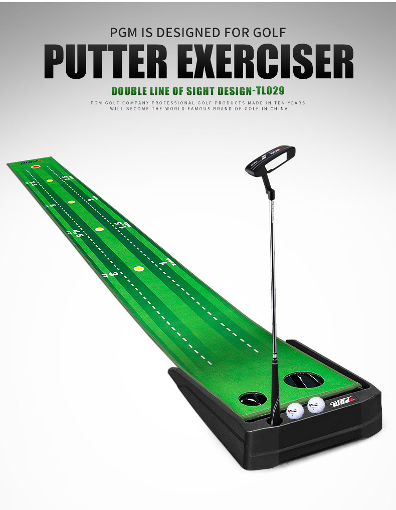 Bộ dụng cụ tập golf mini PGM tự động hồi bóng, 2 lỗ, dài 3m, tập gạt bóng trong nhà — TL029-(Phiên bản sân cỏ) 3M lỗ đôi tự động trả lại bóng thực hành, TL029 (Phiên bản sân cỏ) 3M lỗ đôi tự động trả lại bóng 3 quả bóng trắng 3 quả Bóng Xốp, TL029 (Phiên bản sân cỏ) 3M lỗ đôi tự động trả lại bóng 3 quả bóng trắng 3 quả bóng bọt biển, TL029-(Phiên bản nhung pha lê) lỗ đôi 3m Tự động trả lại bóng thực hành chi tiết 10