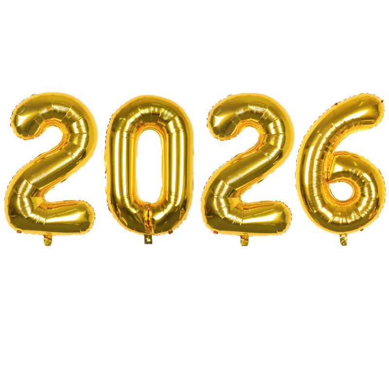 クロスボーダー新 2026 ナンバー 16/32/ 40inch ナンバーアルミフィルムバルーンセット馬年大晦日新年お祝い衣装|undefined