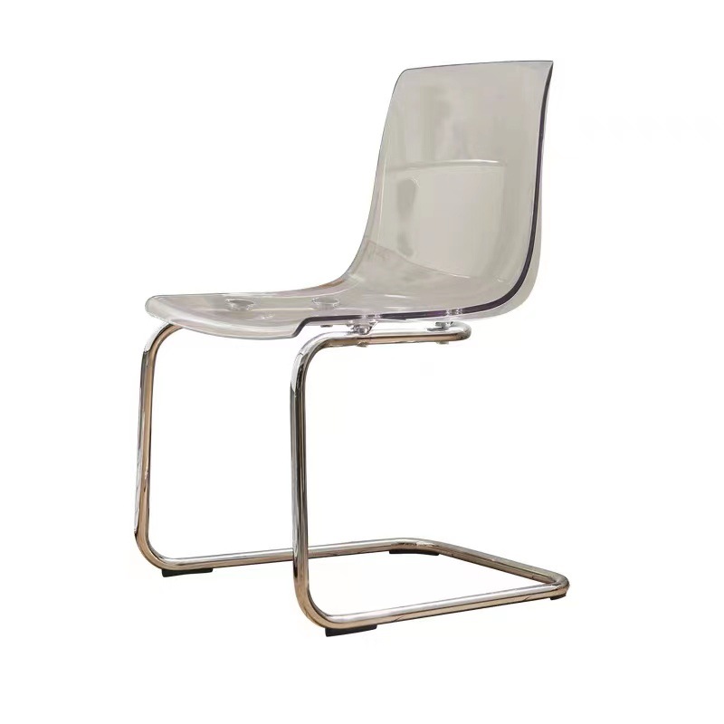 Silla de comedor nórdica redins silla respaldada transparente pequeña casa simple asiento de comedor moderno