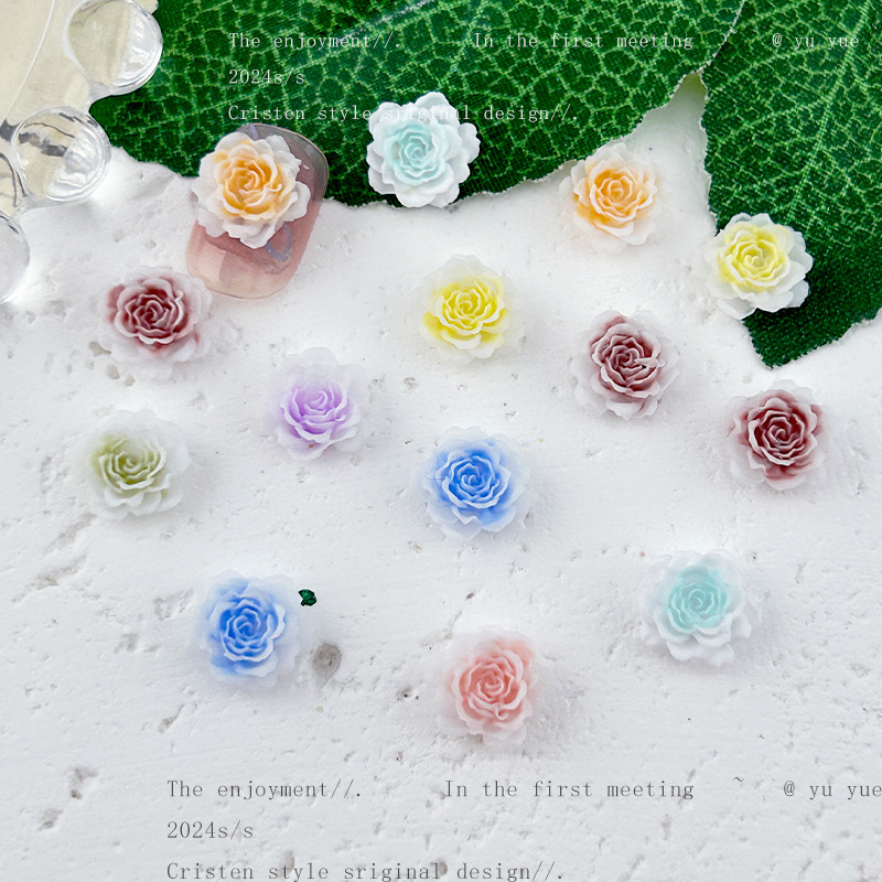 Little Red Book with thousands of silk rose nail jewelry mixed luminous three-dimensional camellia diy nail accessories accessories Little Red Book with thousands of silk rose nail jewelry mixed luminous three-dimensional camellia diy nail accessories accessories