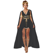 S-XL中世纪古希腊女神服装 万圣节戏服埃及艳后雅典娜连衣裙COS服