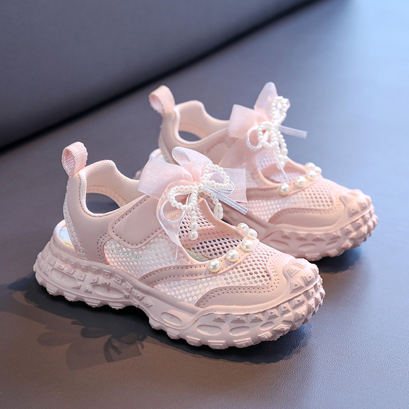 Sandalias cerradas para niñas, zapatillas deportivas infantiles, nuevo modelo verano 2026, zapatos de playa para niños grandes, calzado transpirable de malla hueca. image 4