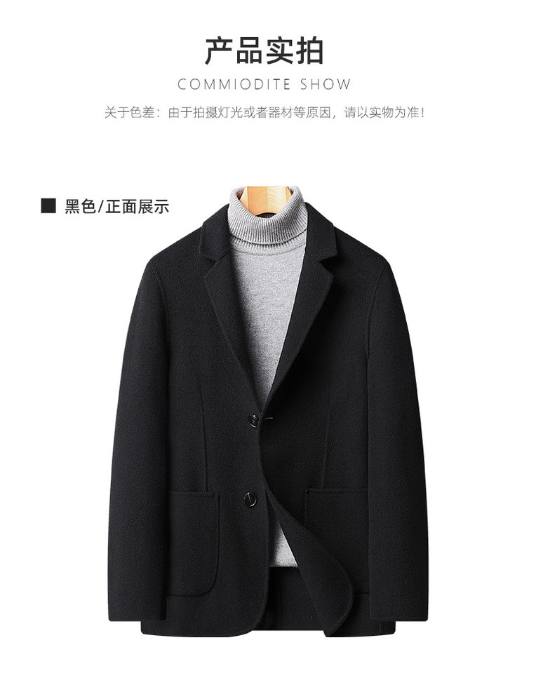 Áo vest nam dáng ôm cổ vest một hàng hai nút chất liệu len lông cừu — Màu xám, Màu đen, Vàng nghệ, Xanh Lam Xám chi tiết 11