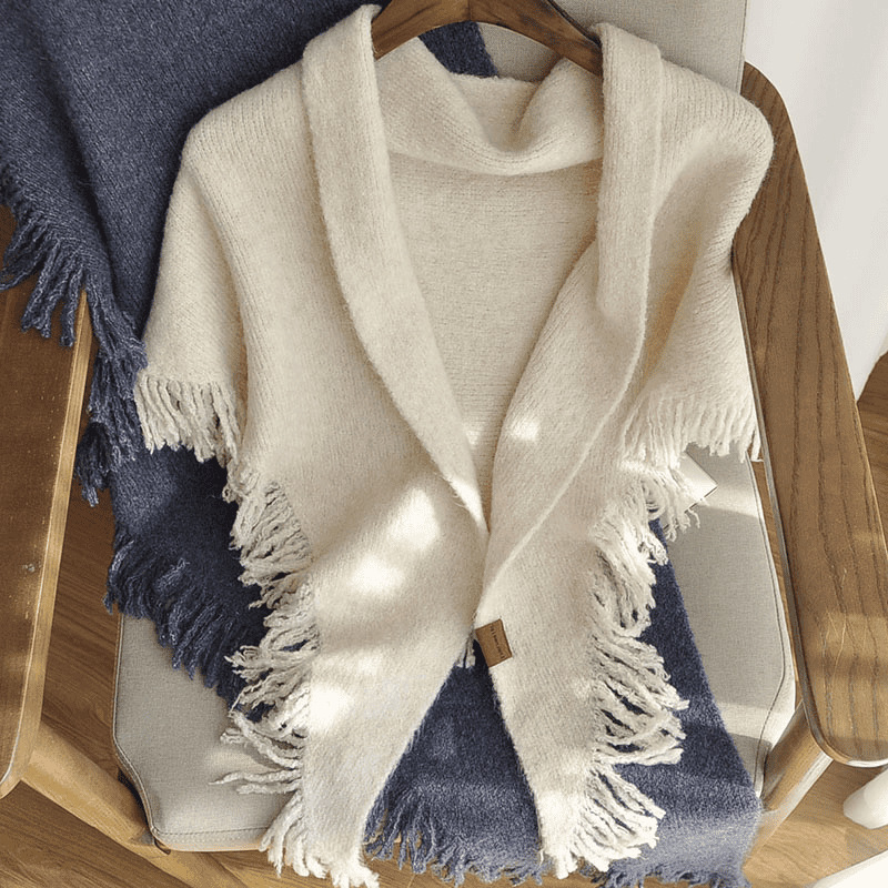 Dune vagabundo sensación de lana mezclada toalla de triángulo bordilla temperamento universal mantle bufandas de cuello coreano inns