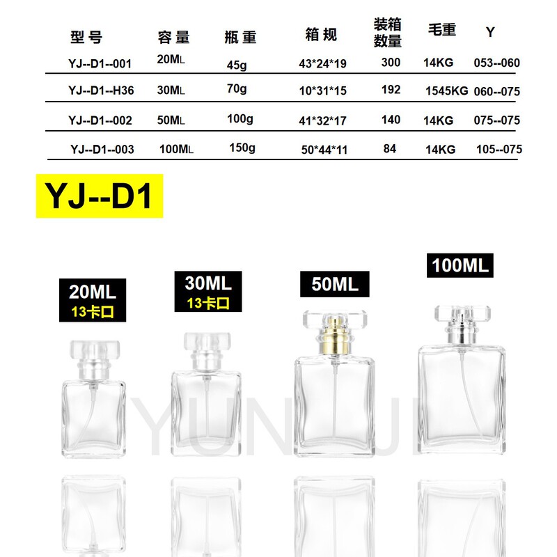 15卡口现货香水瓶20ml35ml50nl100ml多容量便携分装瓶|undefined