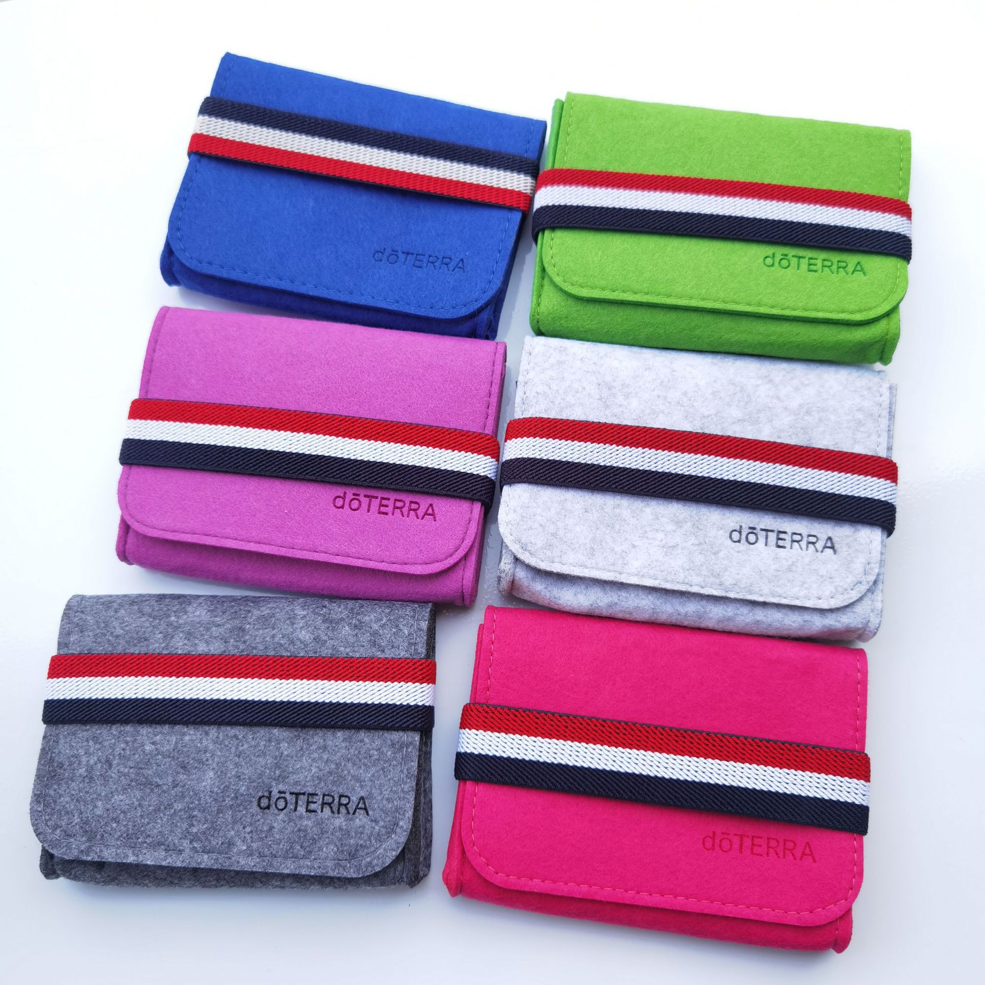 多特瑞毛毡精油收纳包6支10ml滚珠包收纳整理走珠瓶便携绑带