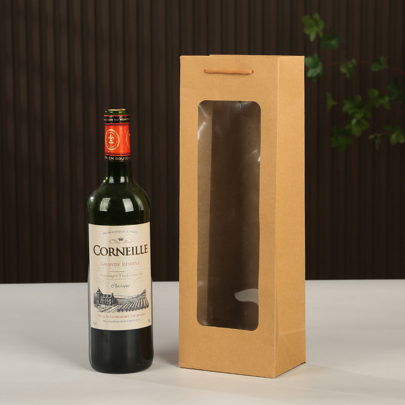 와인 가방-크래프트 색상; 흰색 판지; 8.5*12.5*36CM