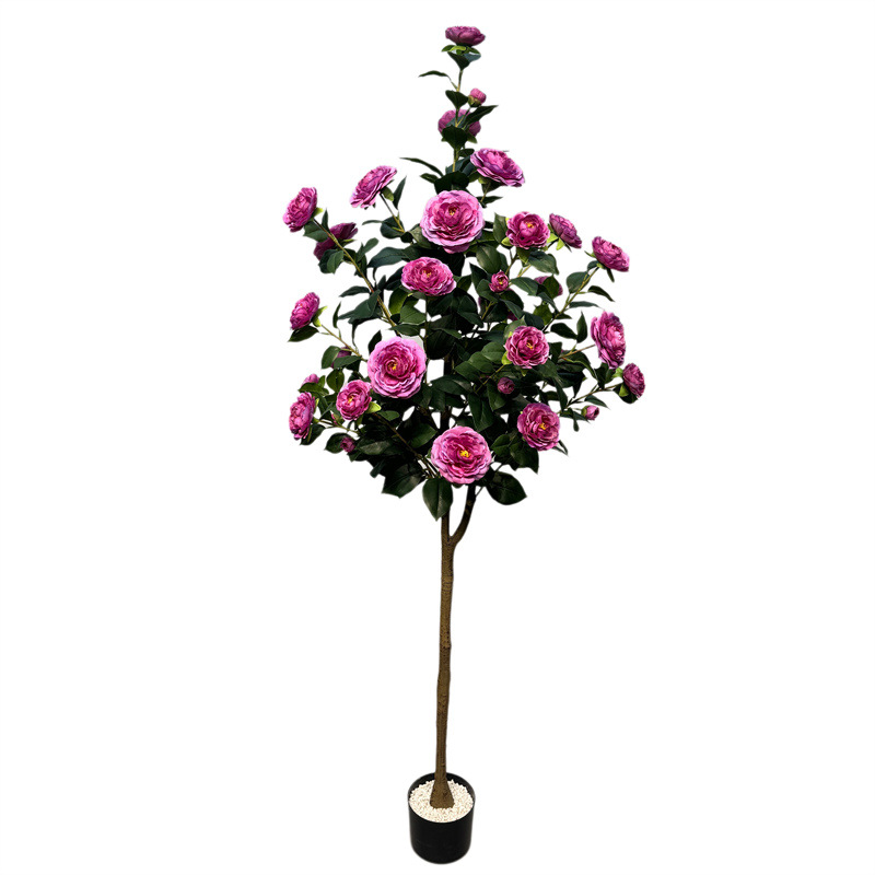 Planta de simulación de interior eucalipto árbol falso bonsai sala de estar decoración del suelo hoja de dinero falsa planta verde adorno en maceta image 21