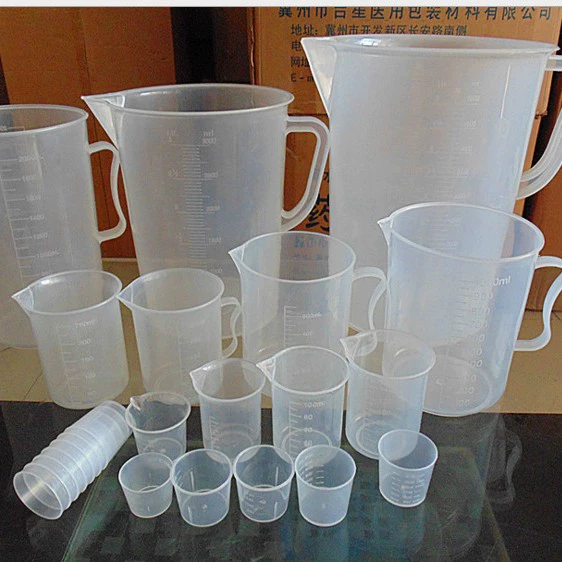 Лабораторный измерительный стакан из полипропилена, пластиковый стакан 2000 мл 300 мл, устойчивый к высоким температурам, 15 мл 100 мл, мерный стакан