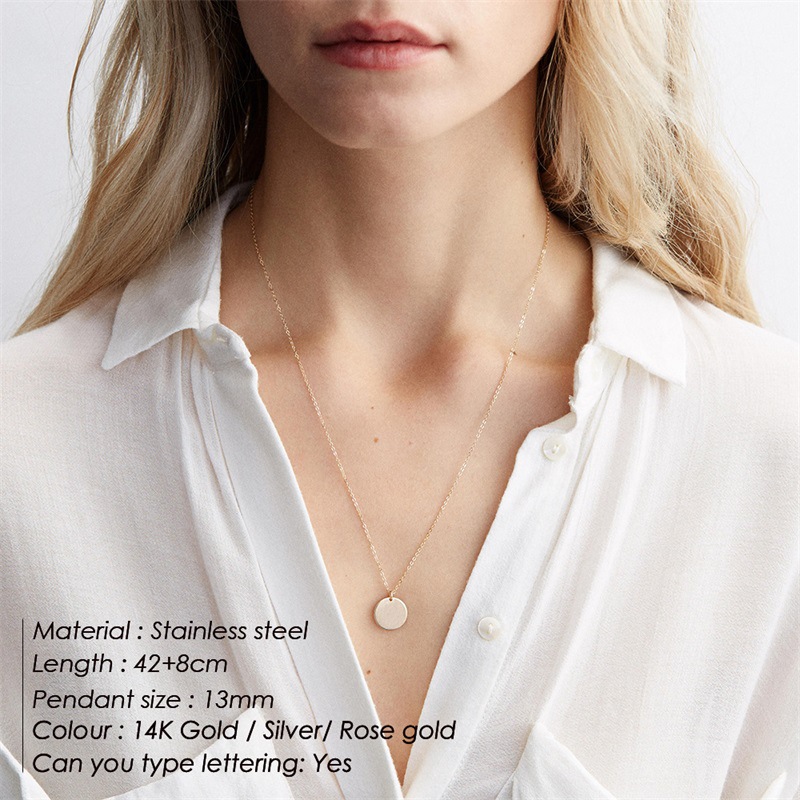 Layered Geometric Necklace In Stainless Steel For Women_voghion.com