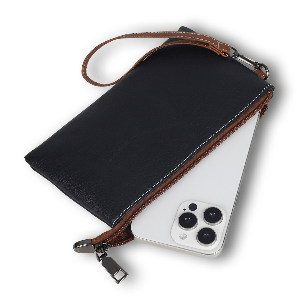 Streetwear Style Square Shape Women's Pu Leather Color Block Streetwear Sewing Thread Square Zipper Bag Sets