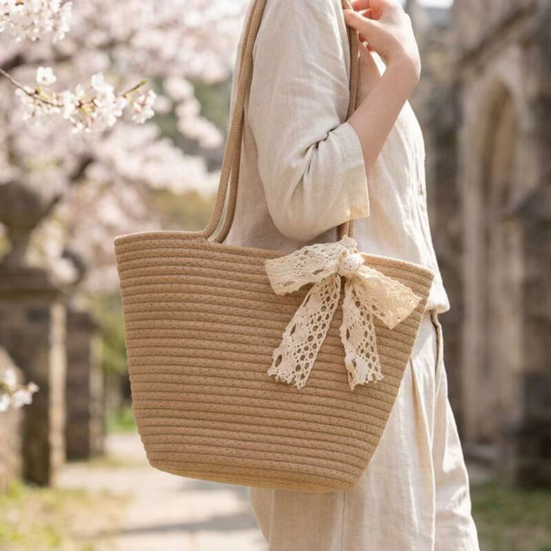 Straw Bag Large Capacity New Style Summer All-match Shoulder Seaside Holiday Travel Beach Tote Bag Woven Nordic Style Straw Bag Large Capacity New Style Summer All-match Shoulder Seaside Holiday Travel Beach Tote Bag Woven Nordic Style