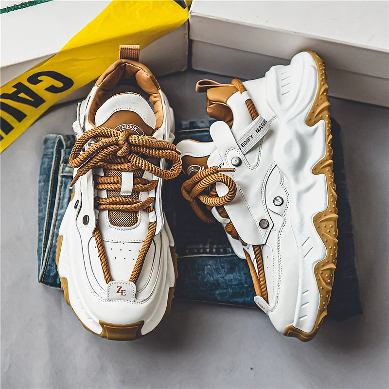 Мужская обувь Shutian, летняя модная брендовая элитная модная кожаная обувь для знаменитостей в Интернете для спорта и отдыха, модная обувь для бега для папы