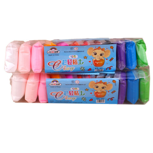 Wholesale Lanxin Ultra Light Clay 12 Colors DIY Modeling Clay Toy with Tool Set Ultra Light Colored Clay Clay