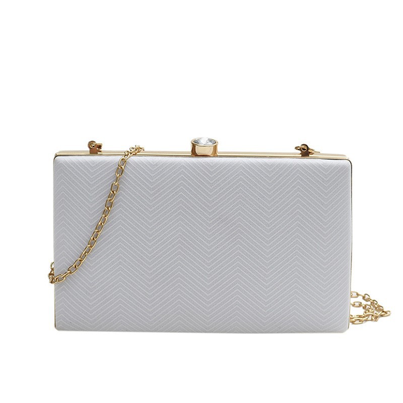 Nuevo paquete de cena de lujo ligero de damas huesos de pescado bolsas de mano clip brillante de fiesta celebridades bolsas de cena de moda