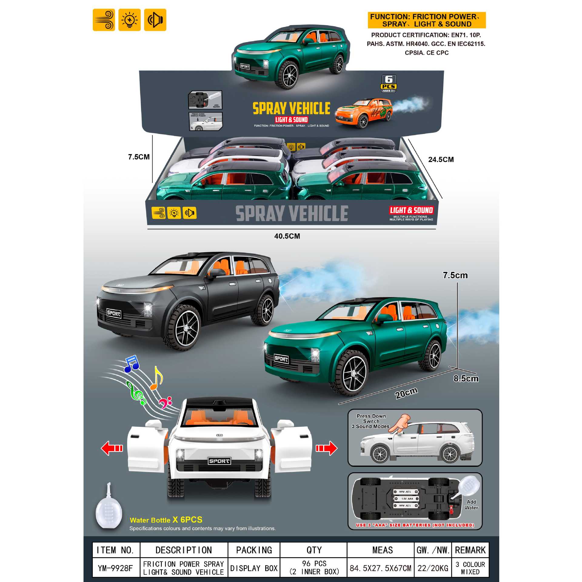 Coche de policía inercial para niños juguete niño modelo de coche decoración simulación de ambulancia se puede abrir coche de policía al por mayor