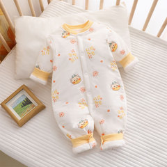 40g薄棉襖秋冬嬰兒連體棉服加厚新生兒哈衣爬服0-12個月寶寶棉衣