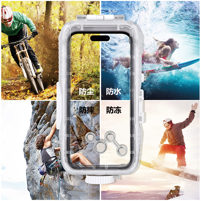 Funda de buceo PULUZ Fat Cow para Apple iPhone 16/15 Pro Max, 40m, sellada e impermeable.