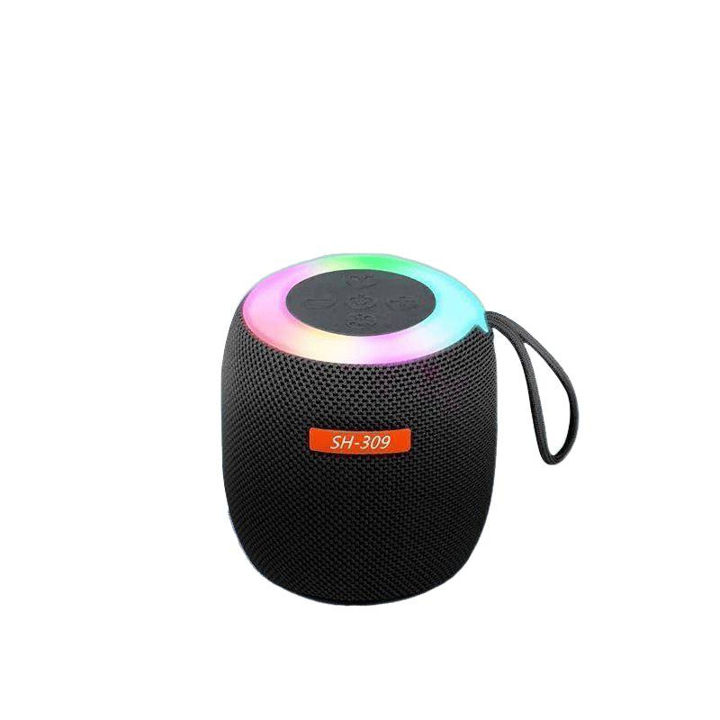 新款迷你蓝牙音箱带氛围灯户外小钢炮小型便携家用桌面低音炮|undefined