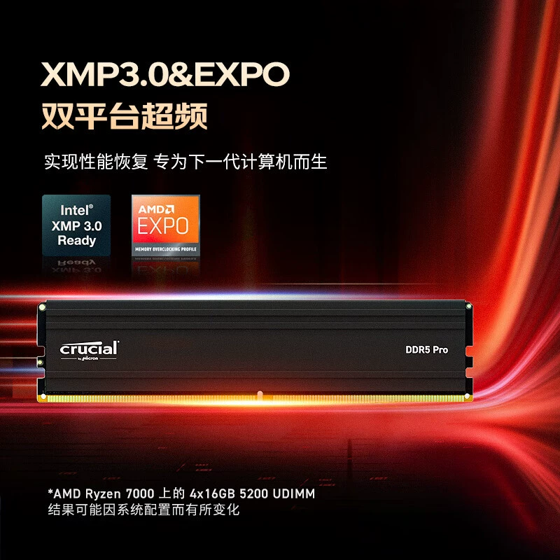 DDR5 ОЗУ (Crucial) DDR5 Pro, набор 32 ГБ (16 ГБ×2) — игровая память