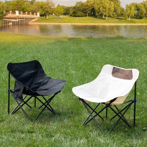 Outdoor picnic leisure folding moon chair wild camping beach chair sketching fishing play portable table and chair set