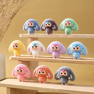Moe grain diy accessories new standing baby three-year-old flocking doll tide play blind box bag desktop decorations small ornaments