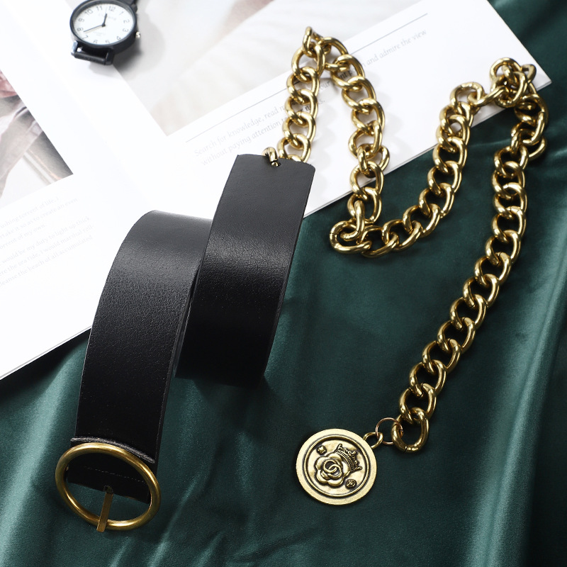 Decorative dress ins waist chain vintage high sense pendant belt ladies_voghion.com