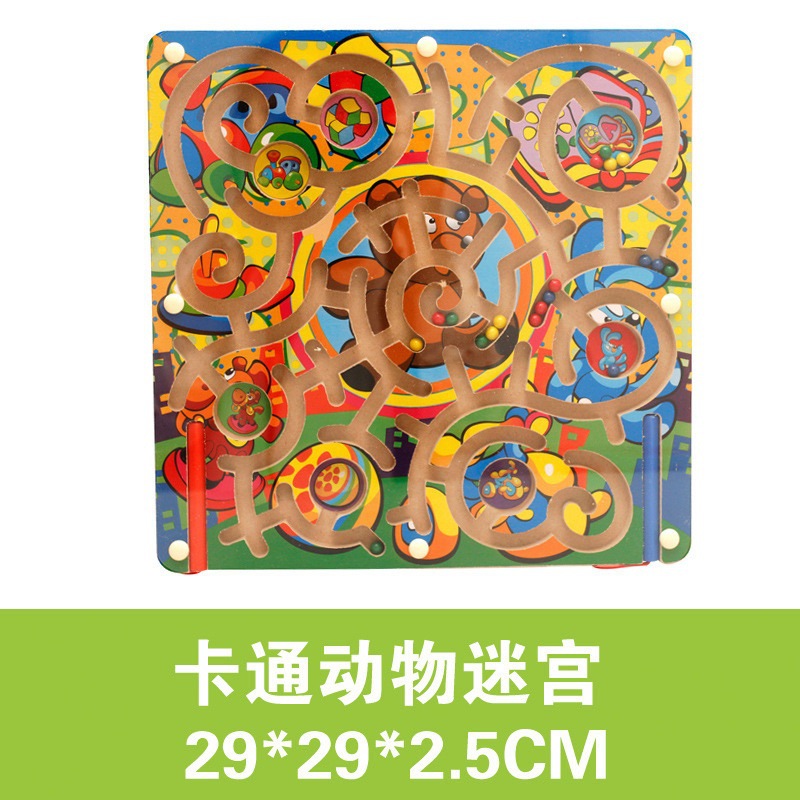 Cpc rompecabezas para niños bolígrafo magnético laberinto digital educación temprana clasificación de color de madera tablero de conteo juguetes de 1 a 3 años