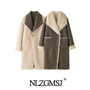 2024 autumn new women's European and American style double-sided long coat coat 6318262