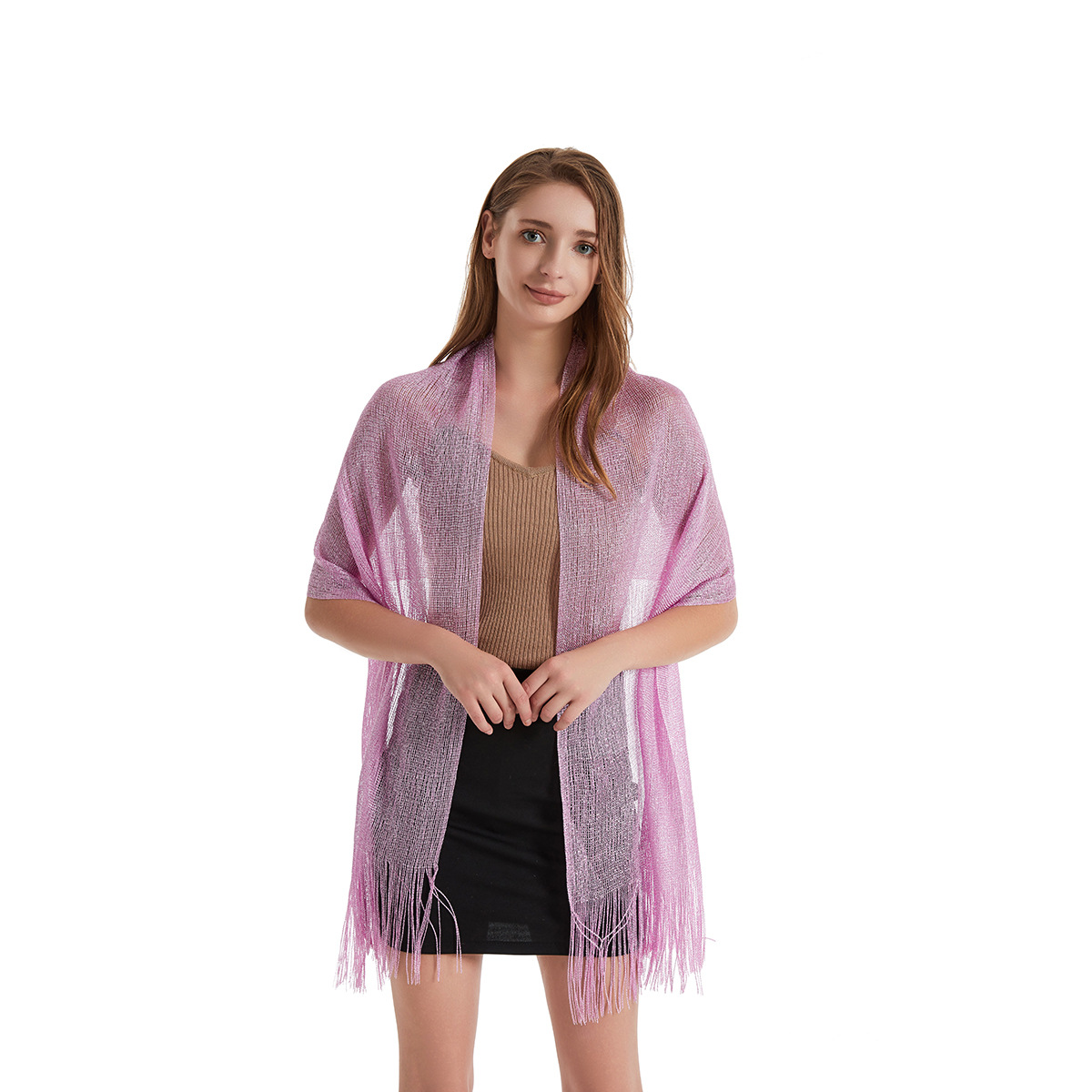 Women's Fashion Solid Color Polyester Tassel Shawls display picture 57