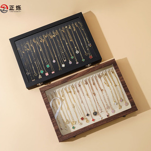 Cross-border Dustproof Large Capacity Necklace Storage Box Snake Bone Chain Jewelry Box Bracelet Jewelry Jewelry Display Box Necklace Box