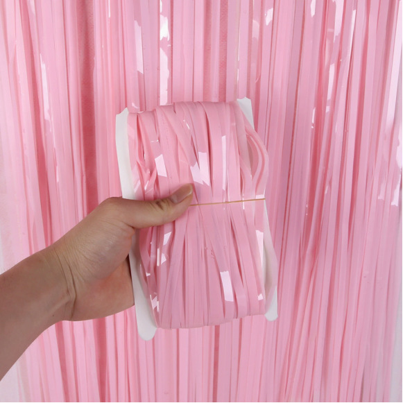 Cortina de lluvia de fiesta, decoración de la escena de cumpleaños de la boda, suministros, decoración de la fiesta, fondo, borlas brillantes, tiras de colores, transfronterizo