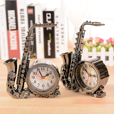 originality Sax modelling alarm clock student desktop clocks and watches Home Furnishing ornament fashion alarm clock gift Source of goods
