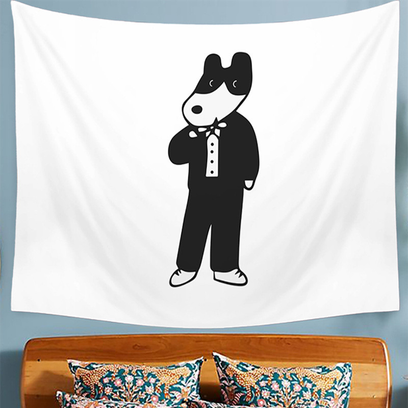 Fat Cat Wall Cloth Decoration Decoration Cloth ins Mesh Red Background Decoration Room Wall Cloth Polar Bear_voghion.com