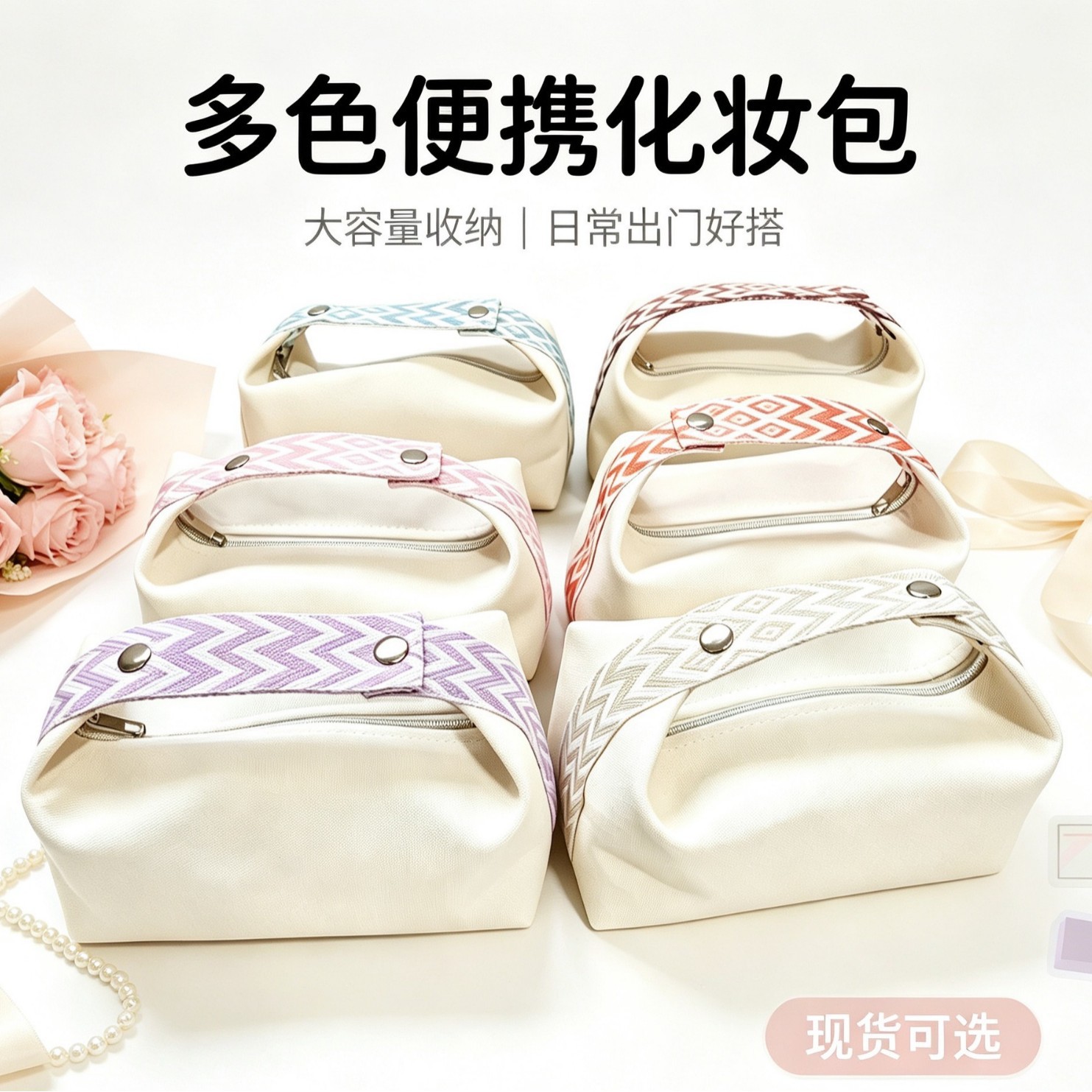 2026 new lunch bag, travel toiletry bag, canvas handbag, cosmetic bag, portable women's cosmetic organizer, wholesale