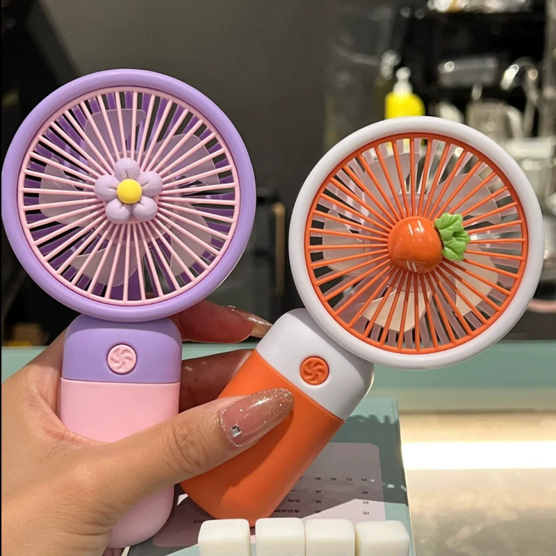 新しいクリエイティブハンドヘルド小型ファンかわいいキャンディーカラー携帯電話ホルダーポータブル学生ギフト充電ファンメーカー|undefined