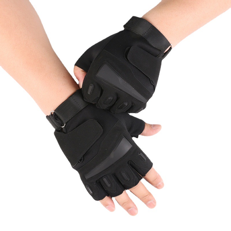 Nuevo medio dedo guantes tácticos negro águila fitness lucha guantes de campo deportes ciclismo montañismo medio dedo guantes