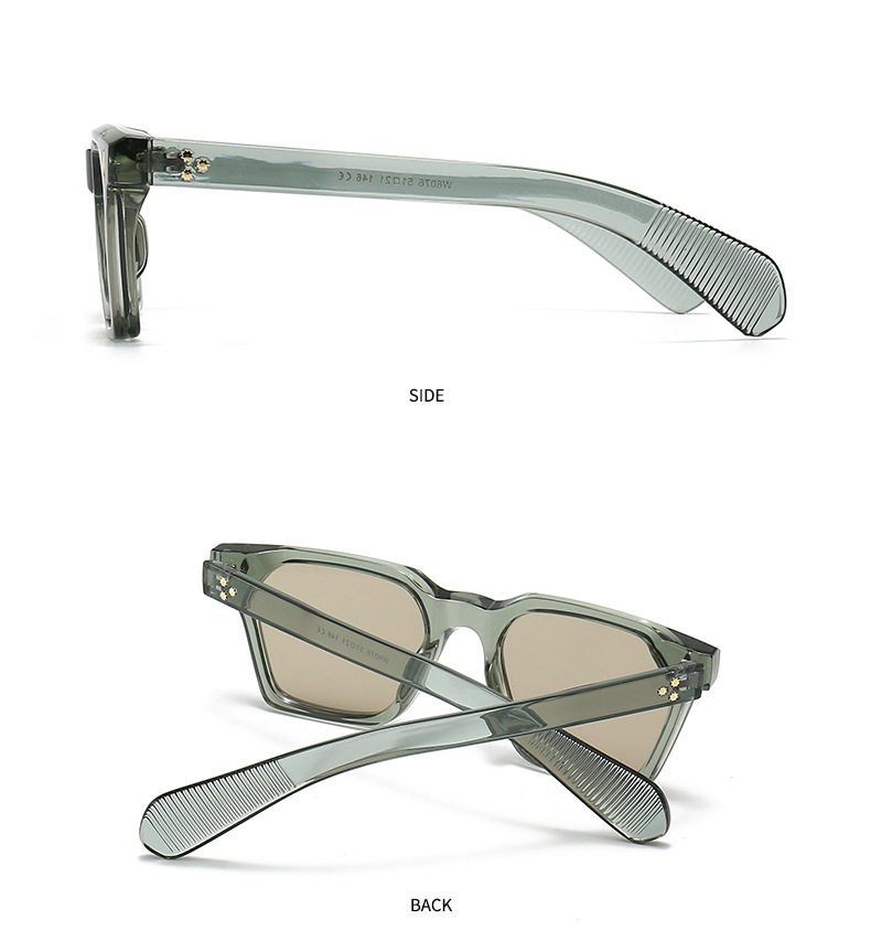 Stylish Square Sunglasses - Gray Green Frame