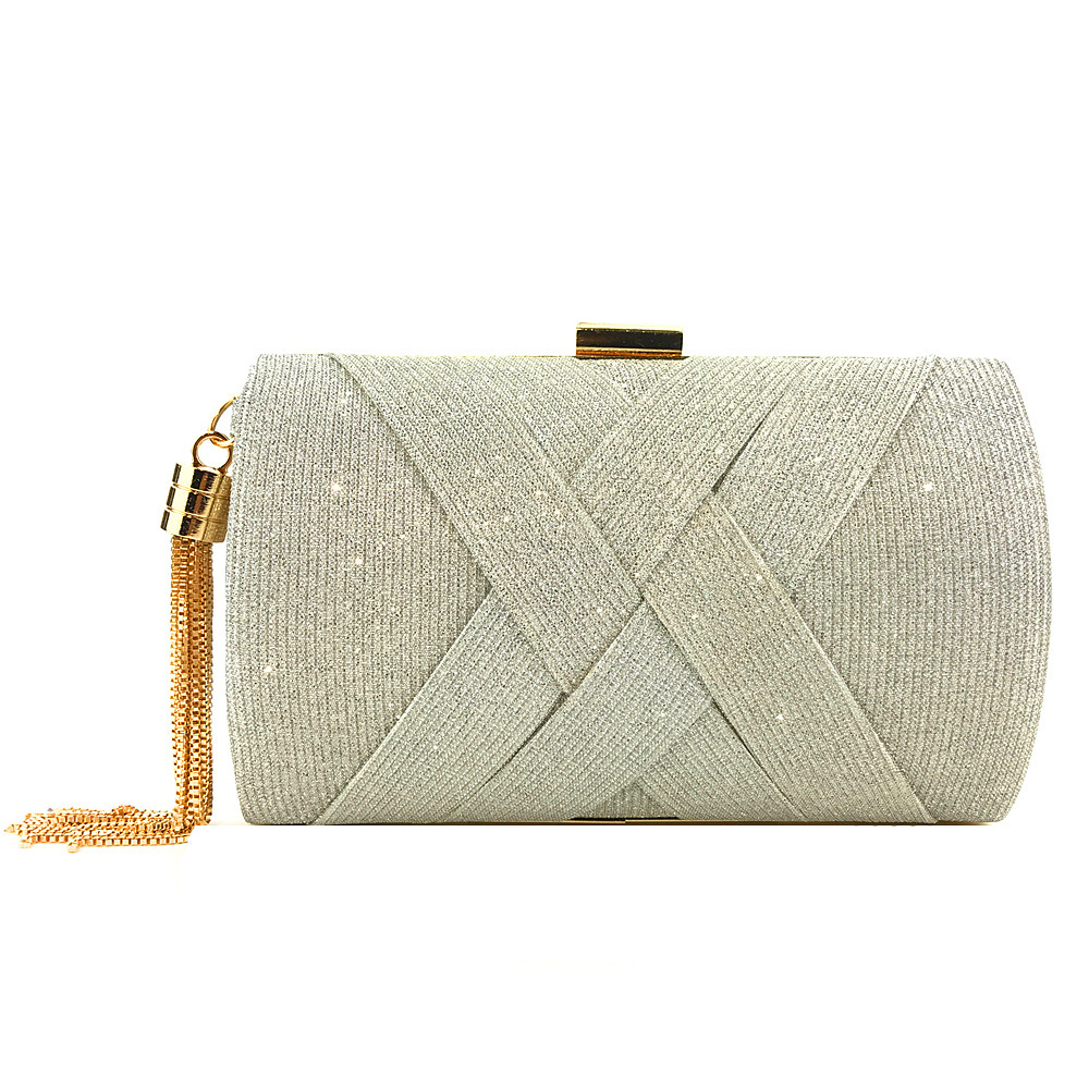 2021女士手拿晚宴包变色绸缎流苏宴会包 晚宴手拿包 evening bag-阿里巴巴